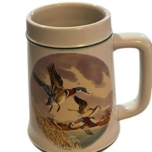 Vintage Mallard Ducks Wildlife Beer Tankard Stein Mug Hunting Lake Waterfowl